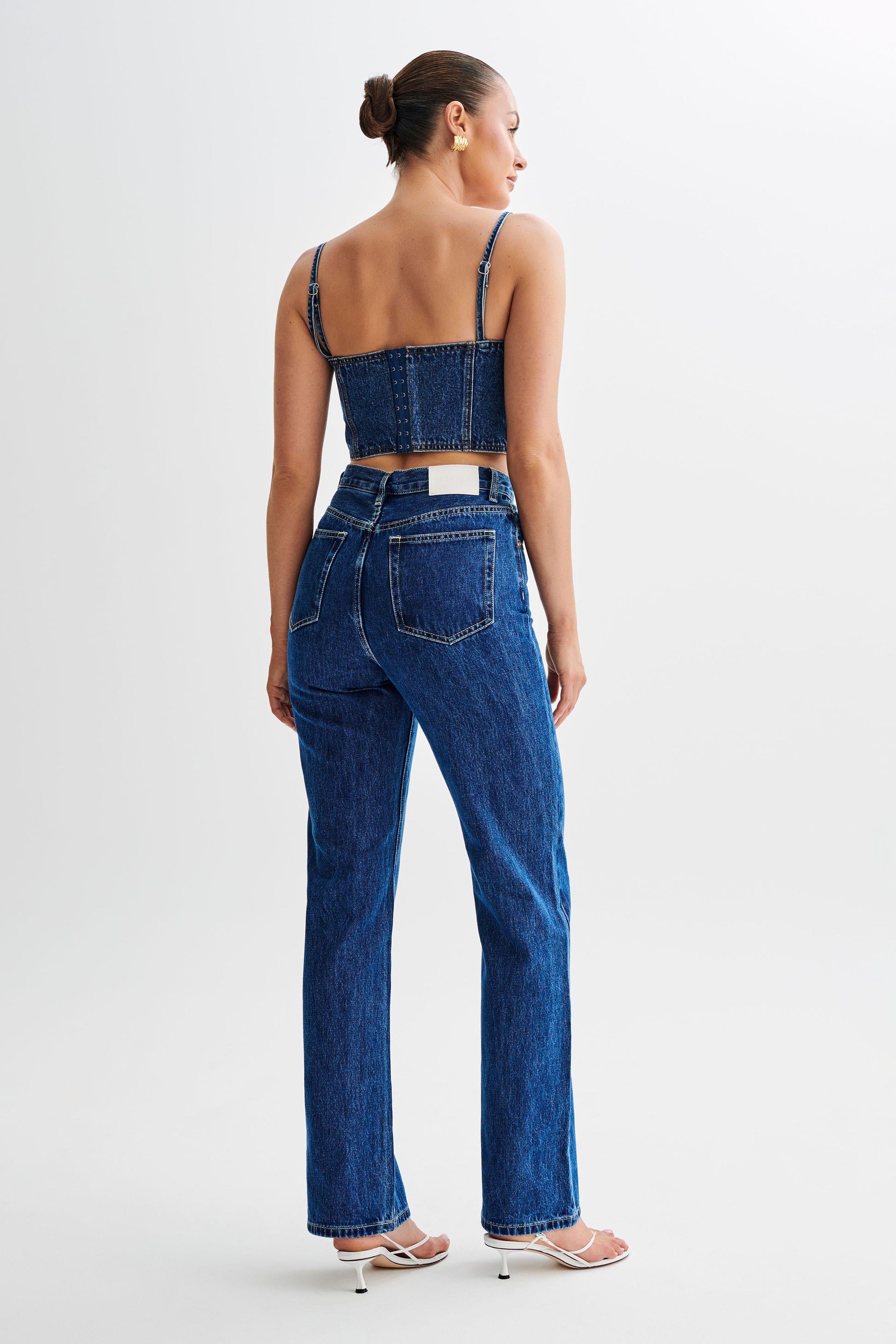 Viviane Denim Korse Üst