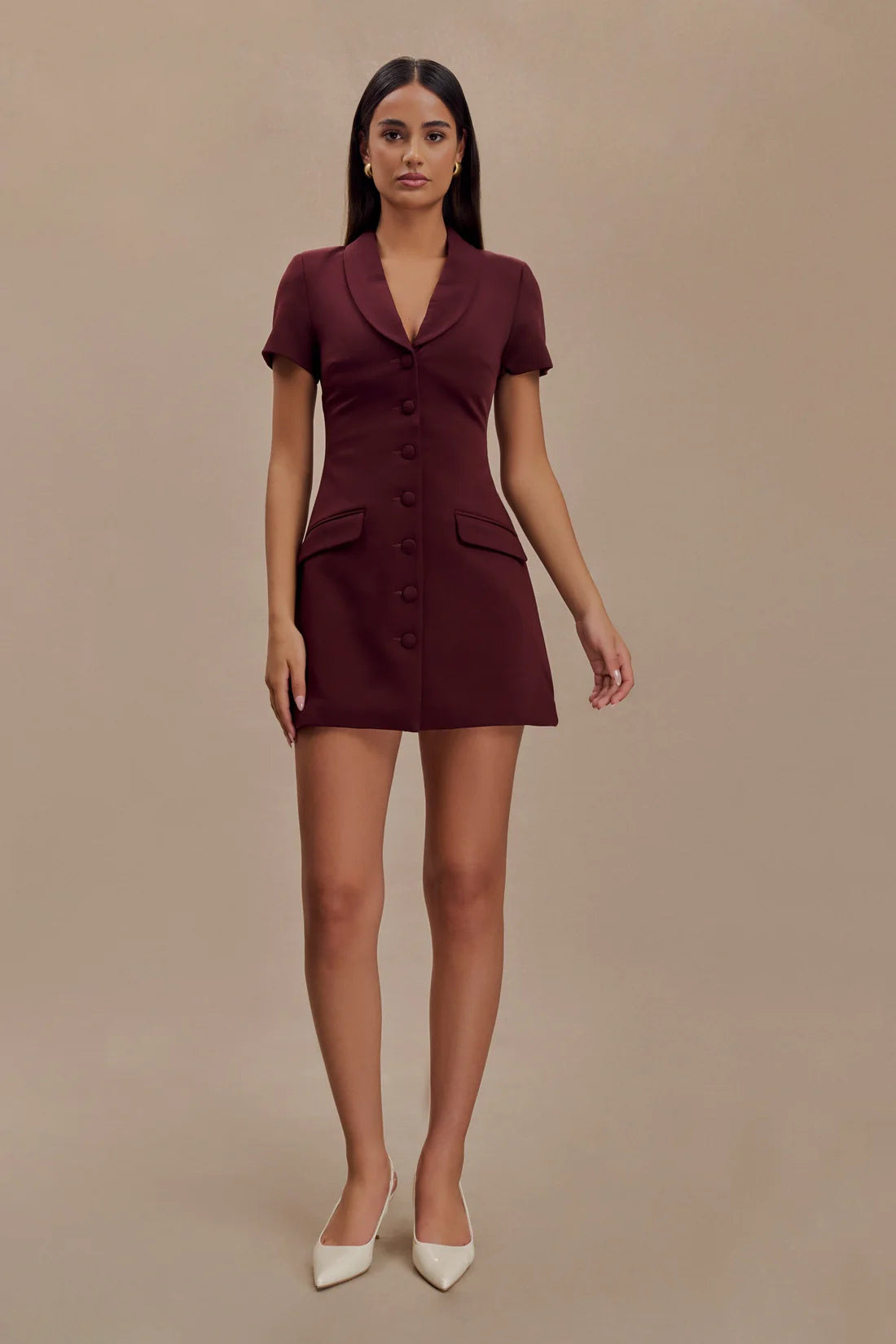 Melora Yakalı Mini Elbise
