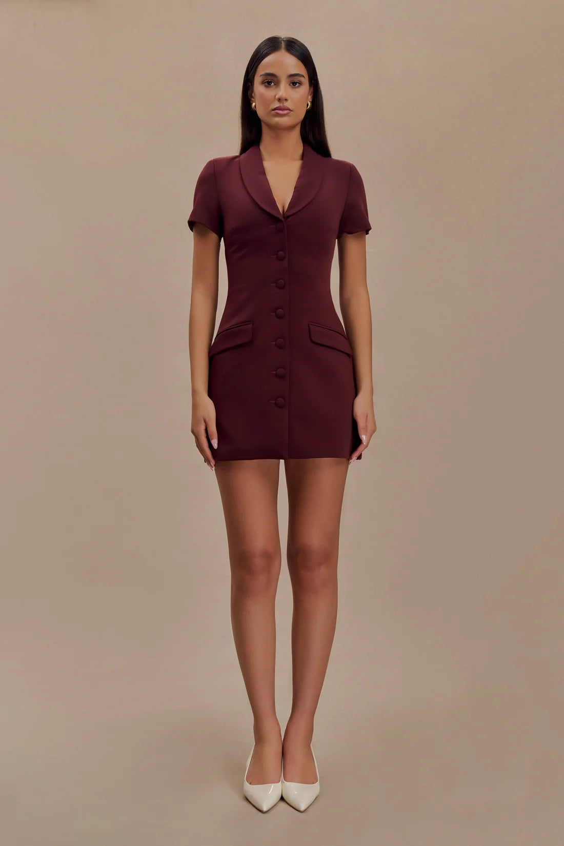 Melora Yakalı Mini Elbise