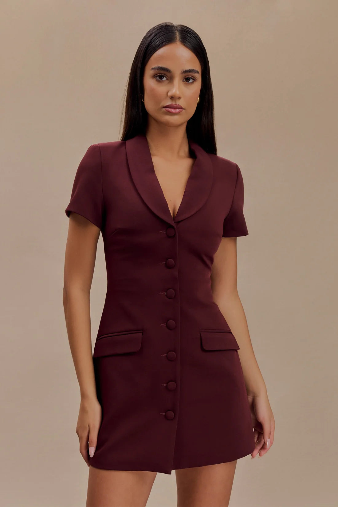 Melora Yakalı Mini Elbise