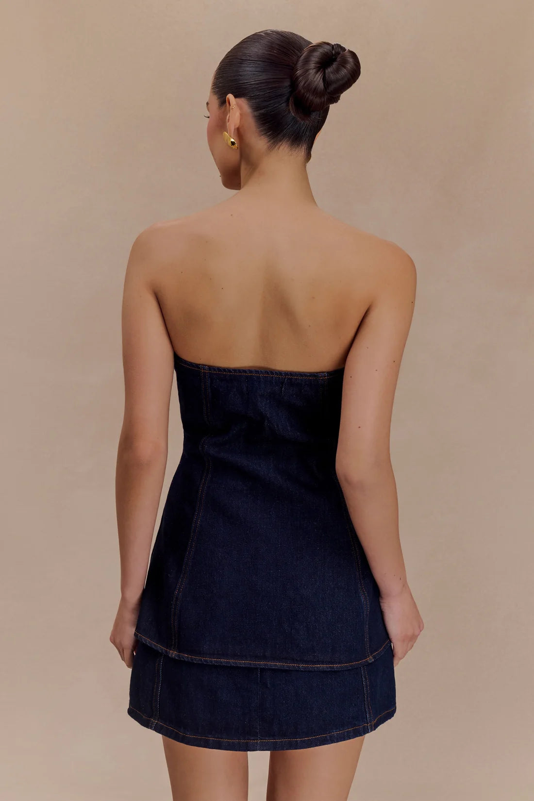 Alira Straplez Denim Üst