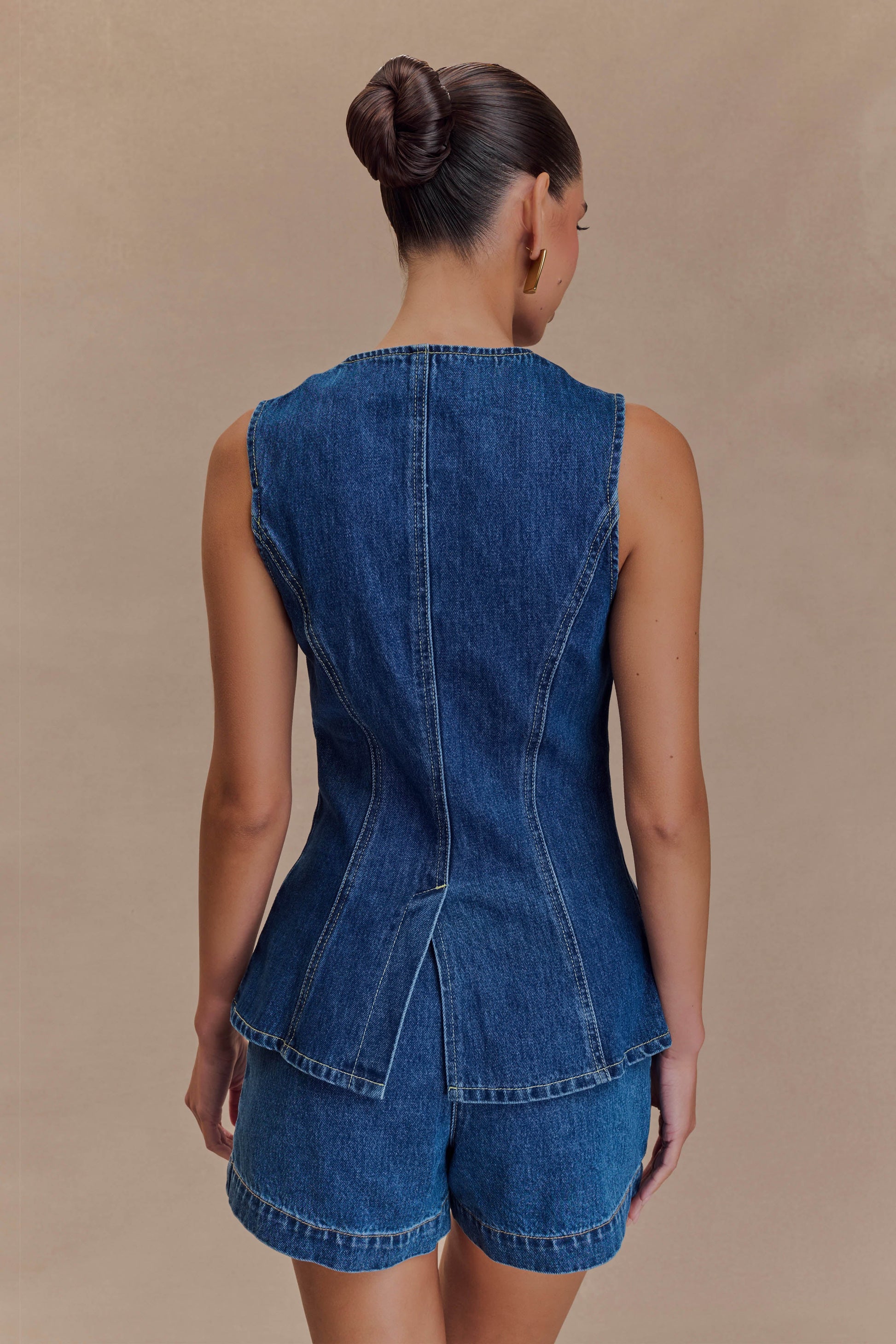 Abel Denim Düğmeli Üst