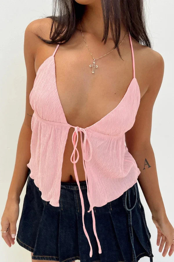 Ivy Bürümcük Crop Bluz