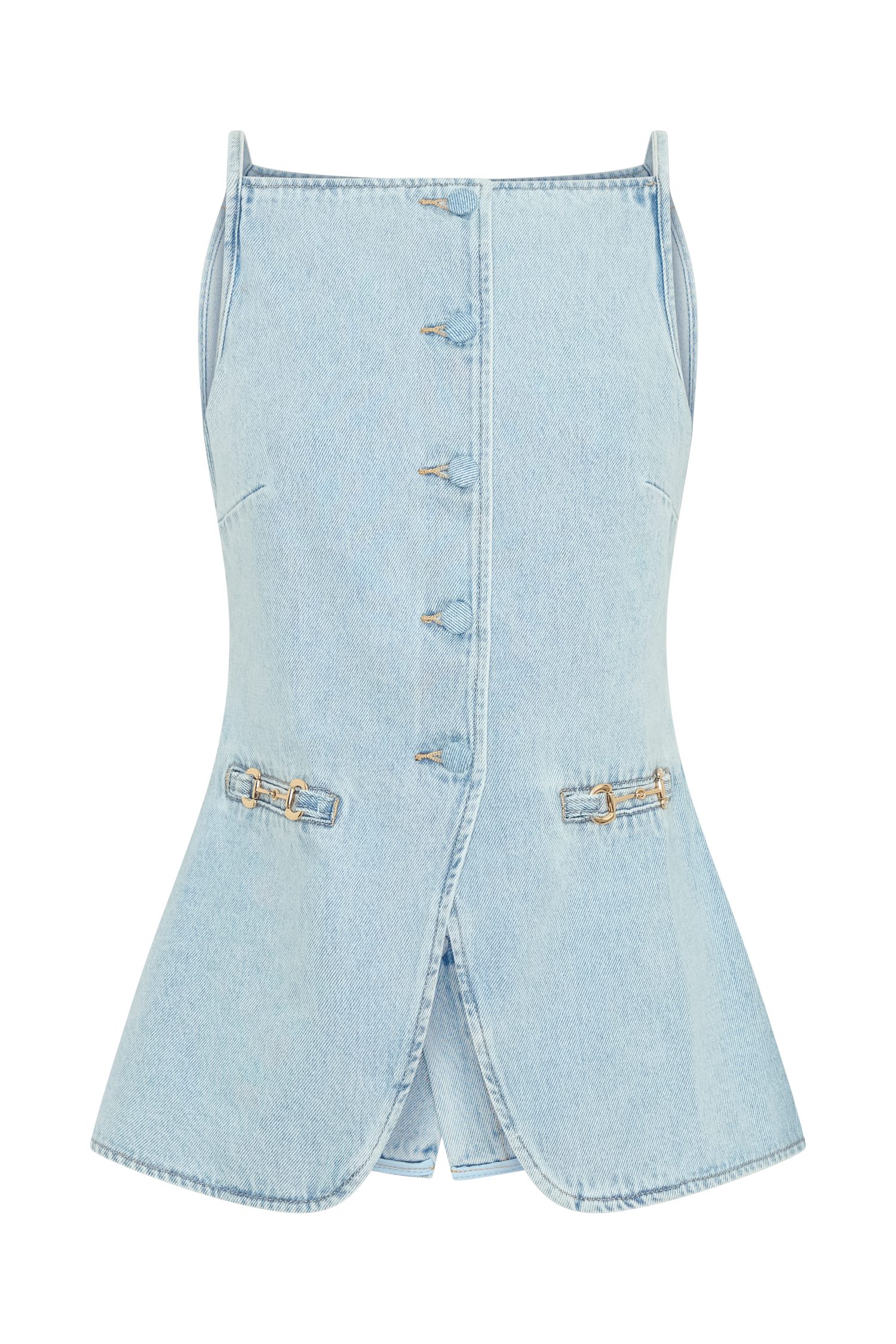 Avela Düğmeli Denim Üst