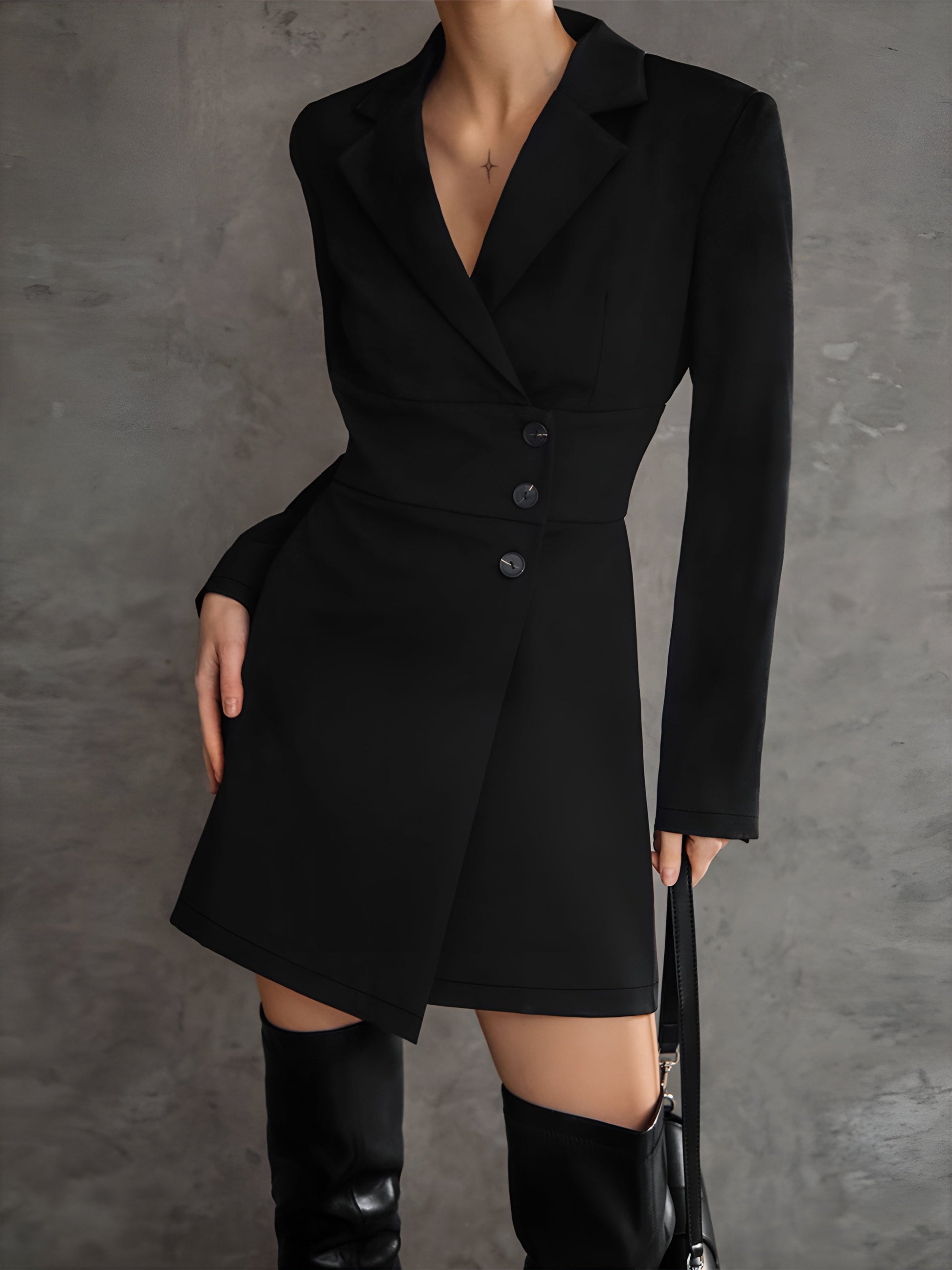 Blazer Uzun Kollu Mini Elbise
