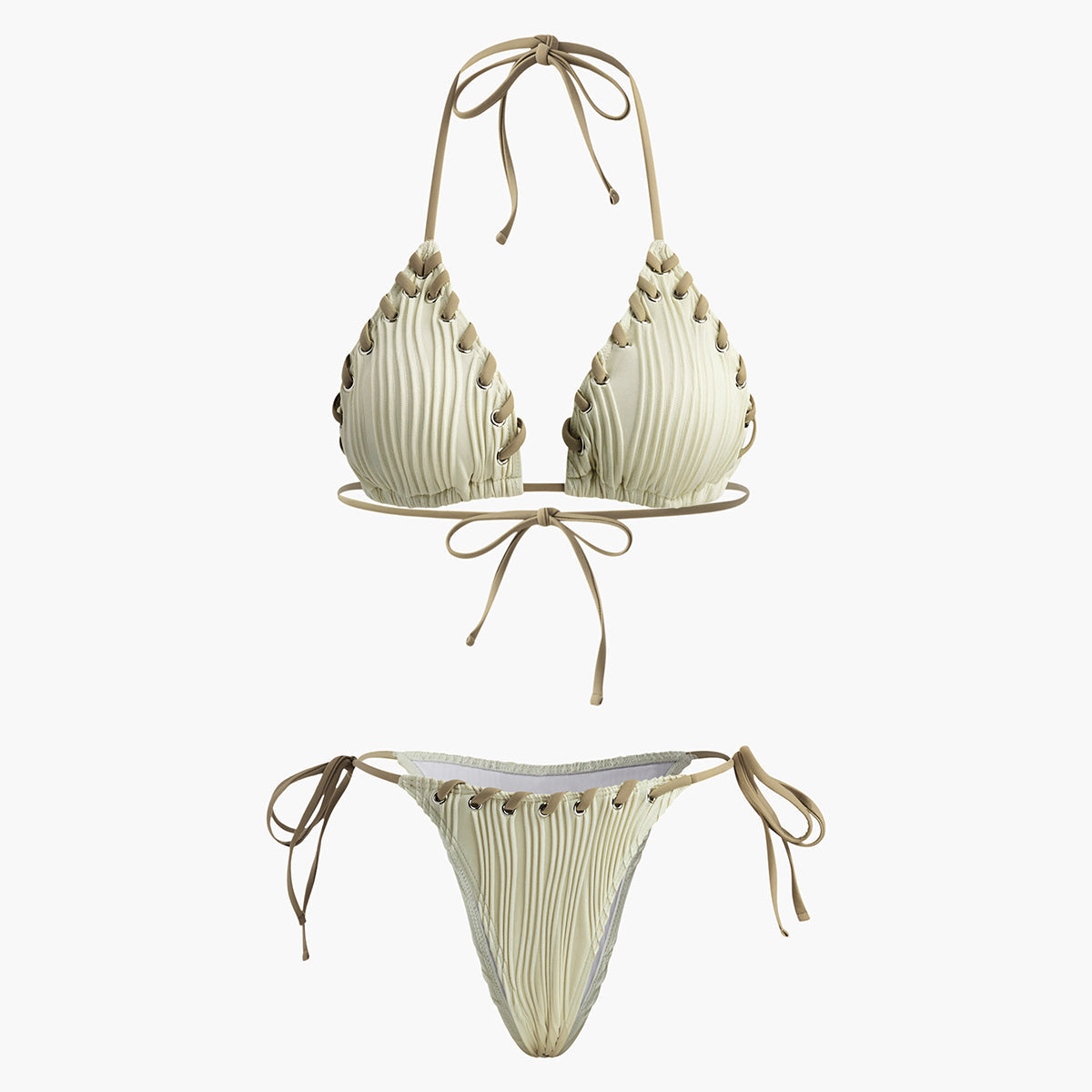 Grommet Dokulu Bikini Takımı