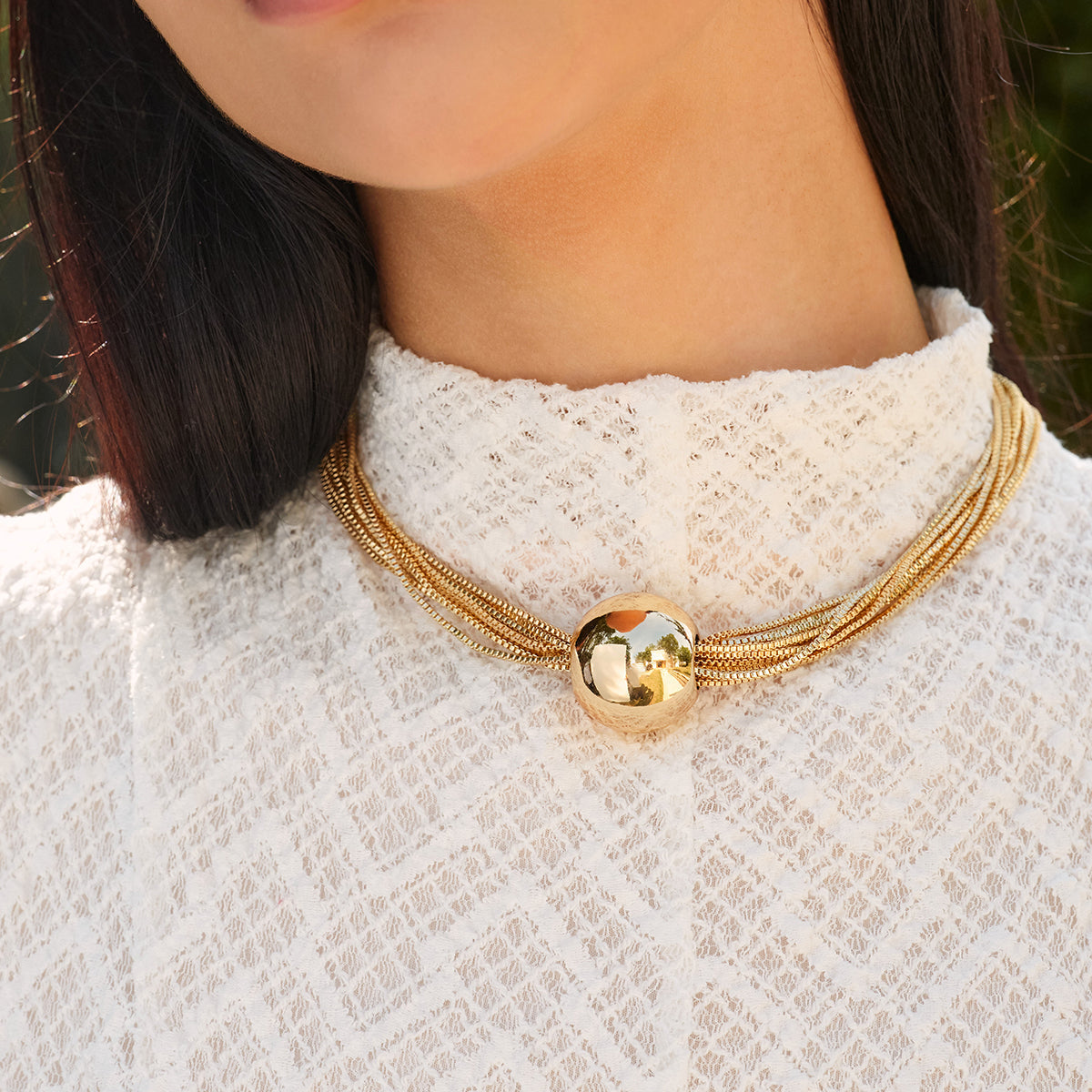 Parlak Top Choker