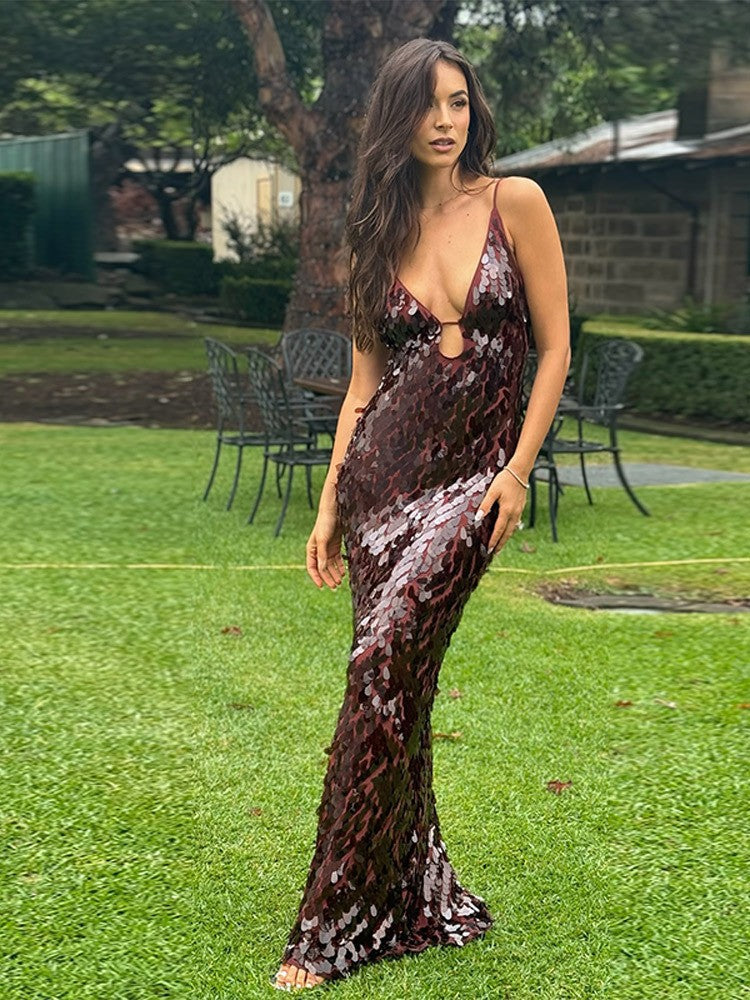 Kailani Payetli Maxi Elbise