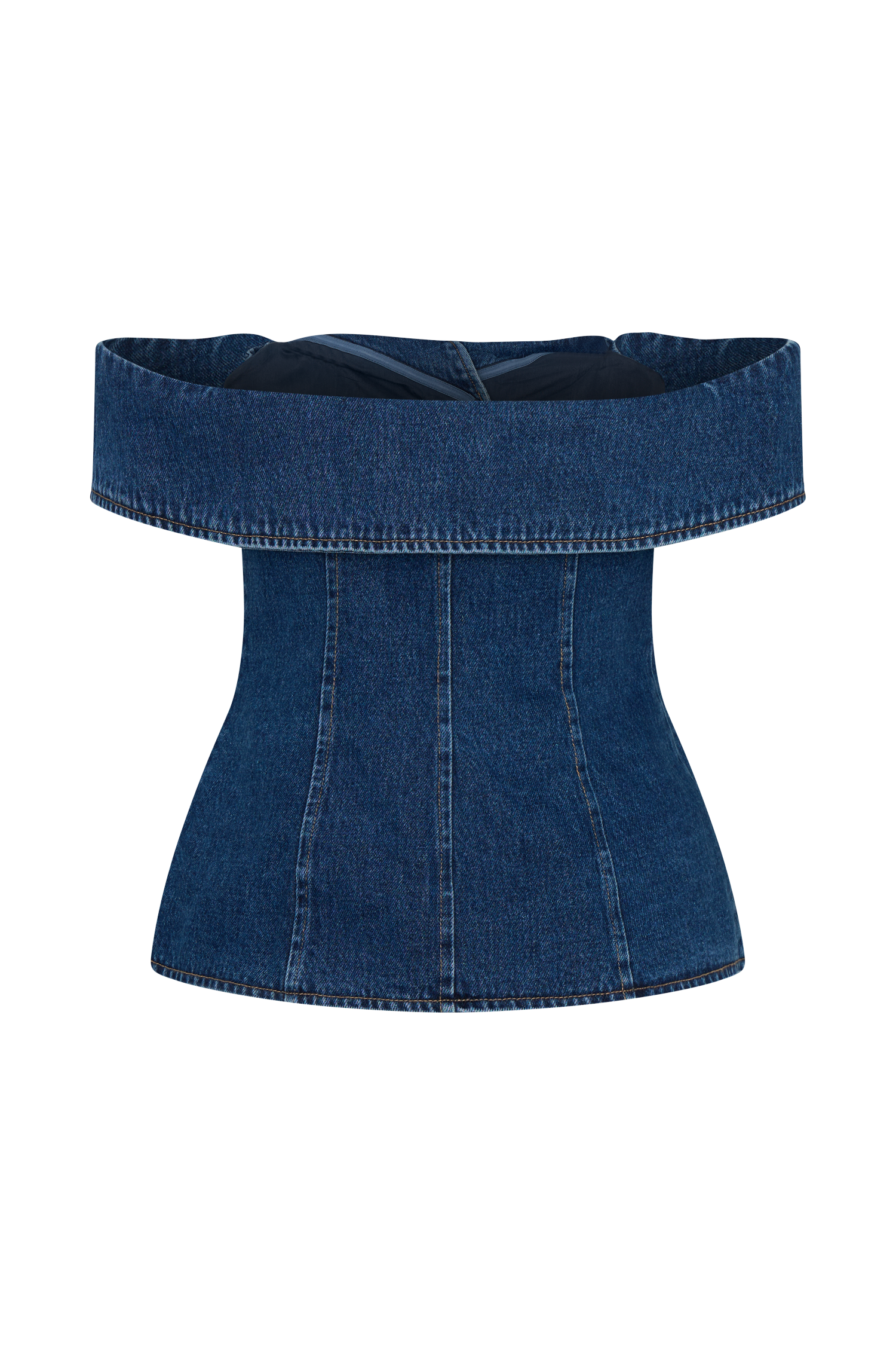 Krista Denim Düşük Omuz Üst