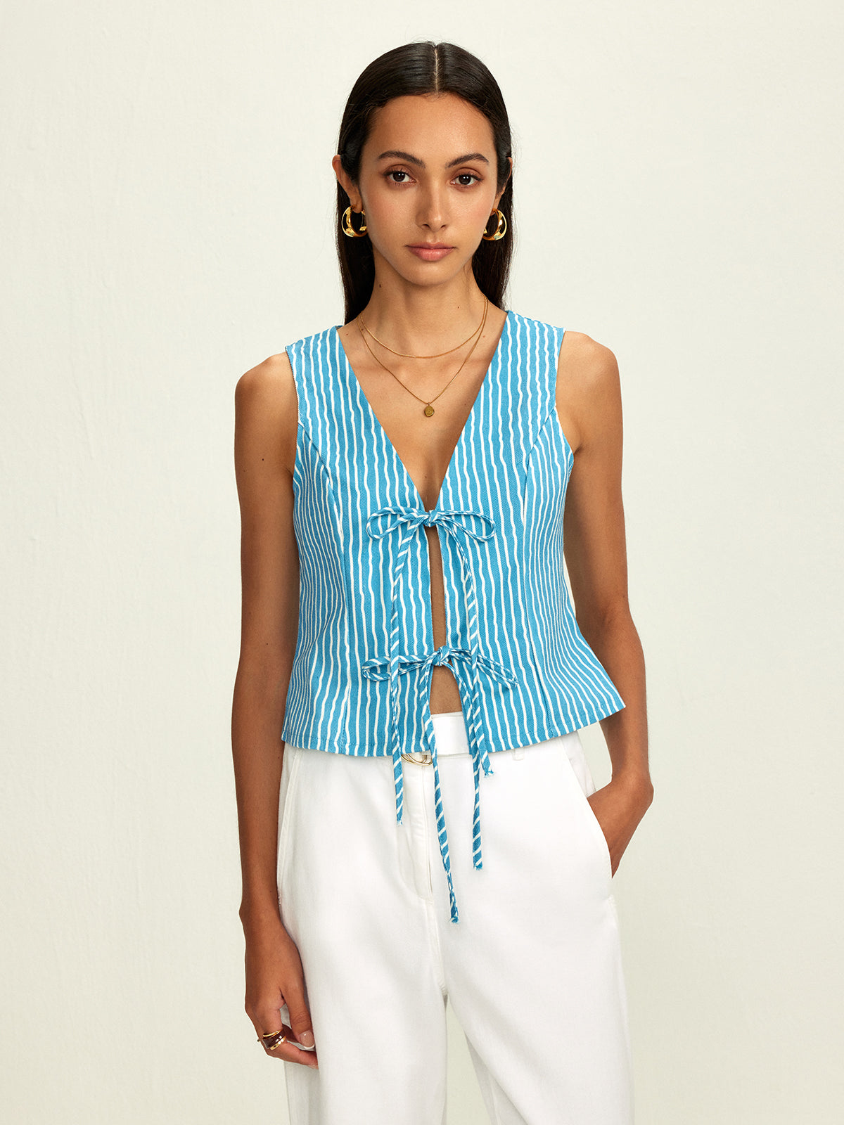 Aqua Breeze Bağcıklı Bluz