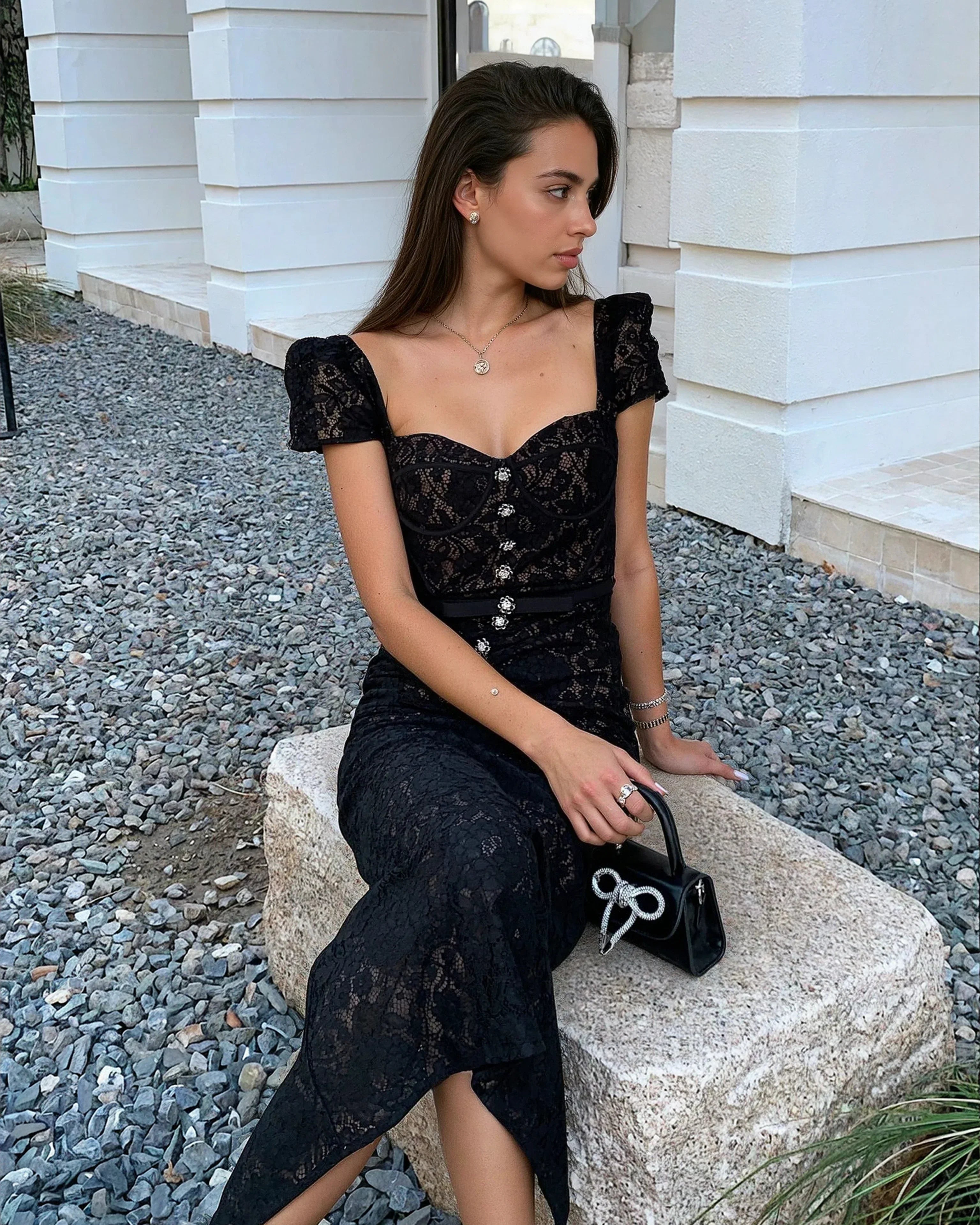Lurevia Dantel Elbise