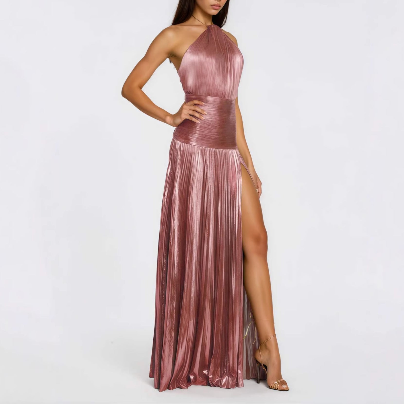 Valina Halter Yaka Maxi Elbise