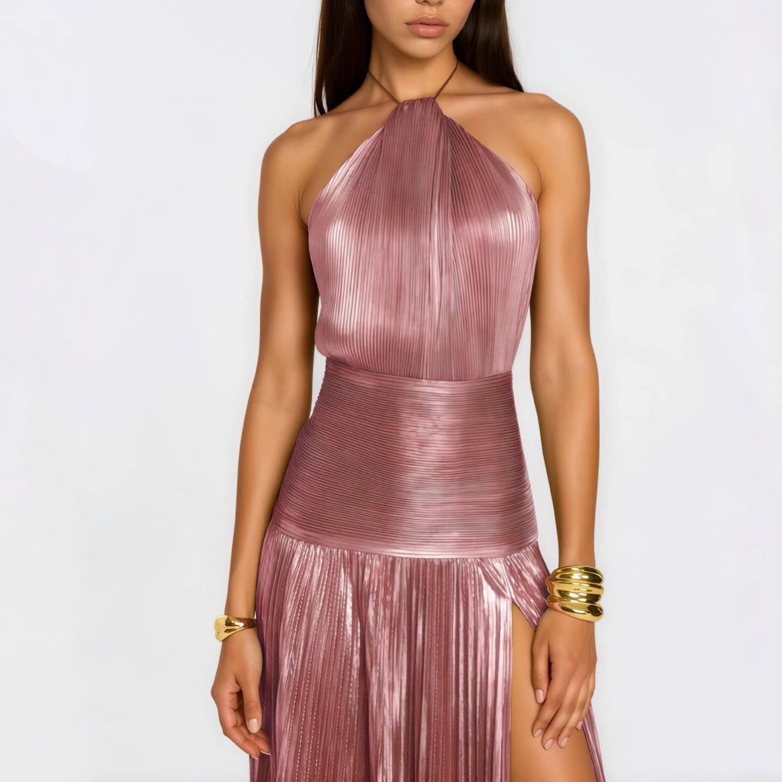 Valina Halter Yaka Maxi Elbise
