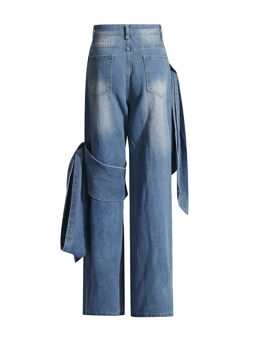 Leisa Yüksek Bel Fiyonklu Jean Pantolon