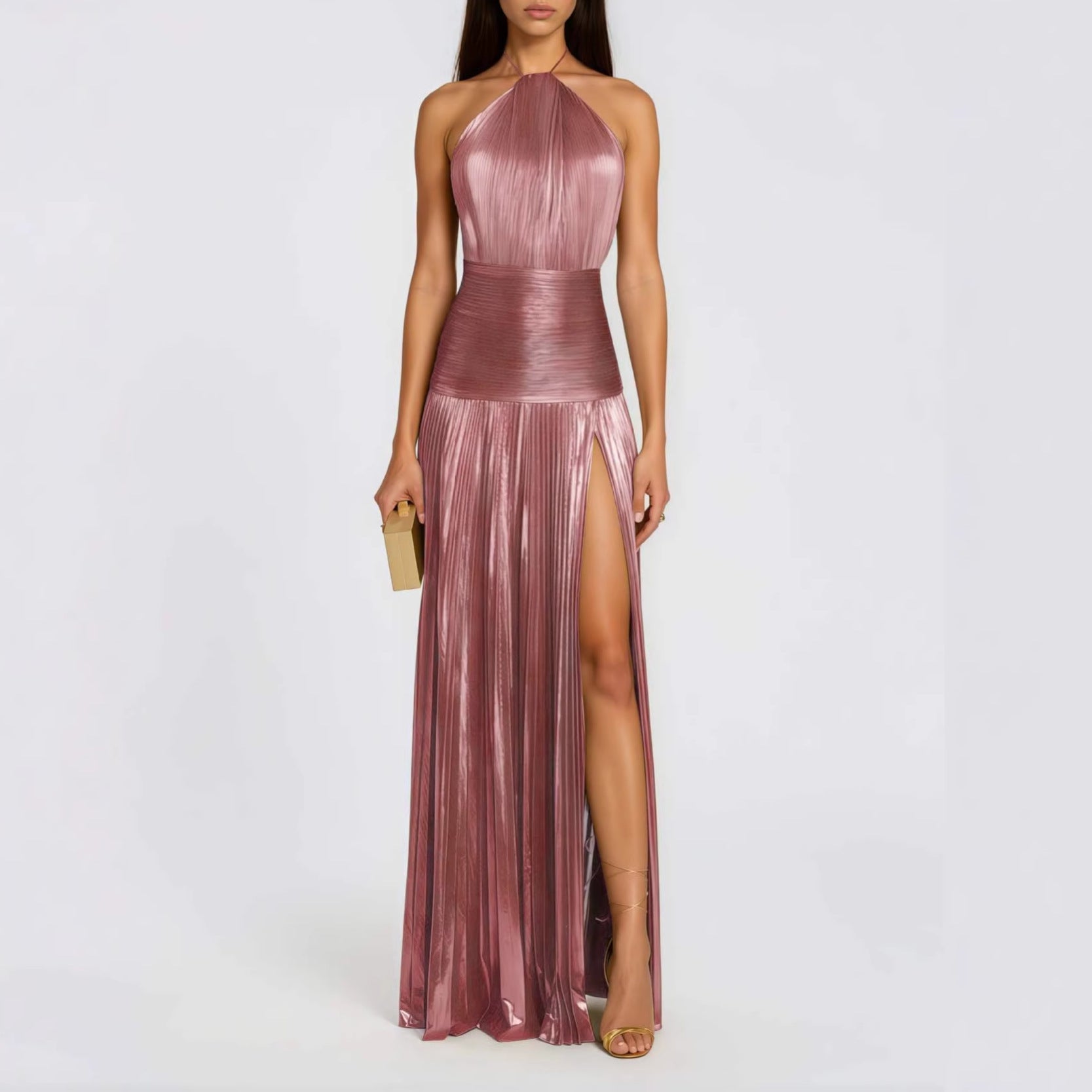 Valina Halter Yaka Maxi Elbise