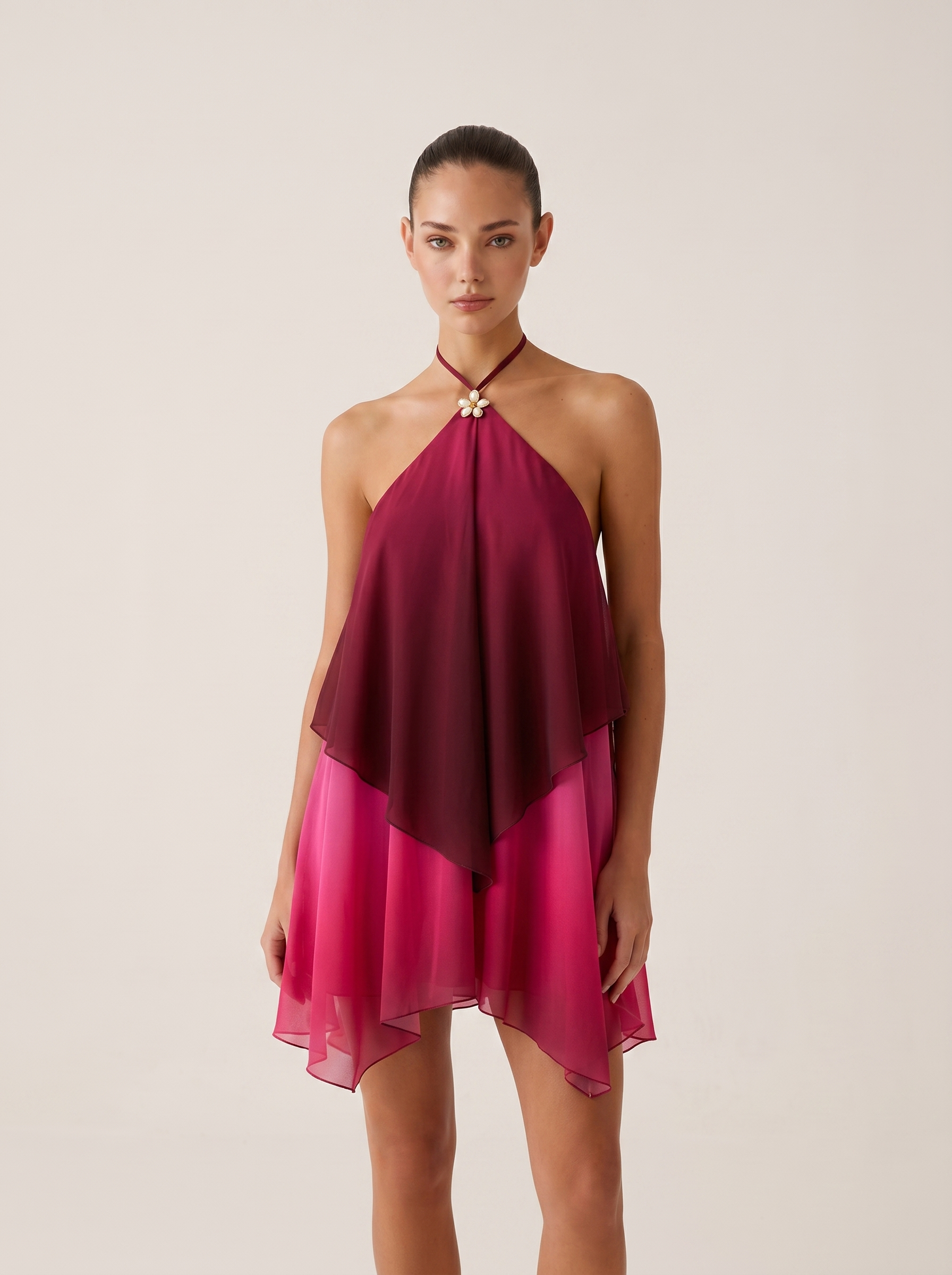 Nerine Halter Yaka Mini Elbise