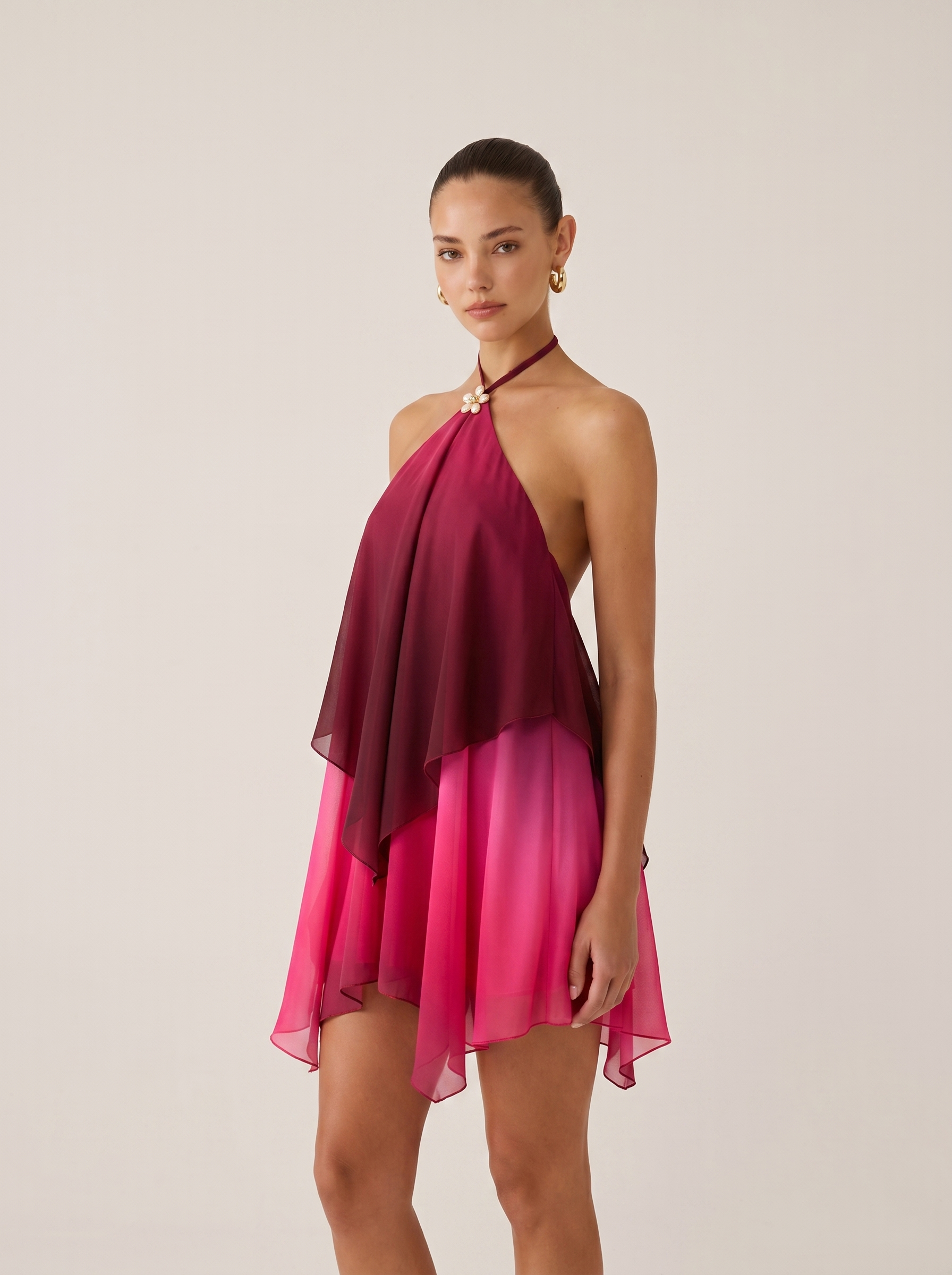 Nerine Halter Yaka Mini Elbise