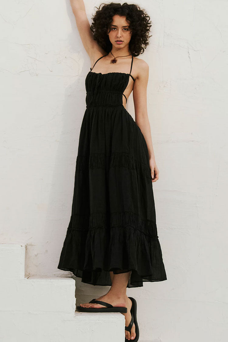 Aurelia Sırt Dekolteli Maxi Elbise