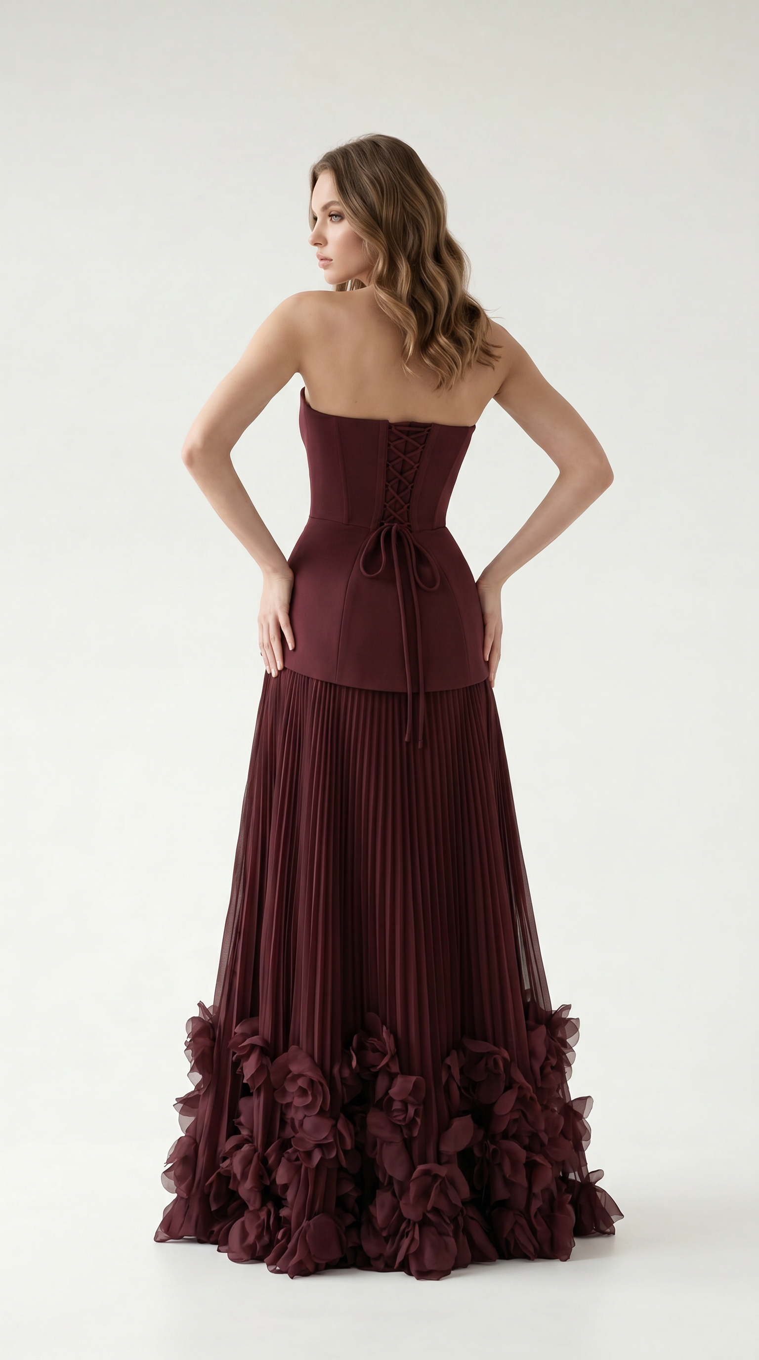 Florienne 3D Cicek Detayli Maxi Elbise